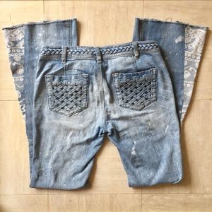 Free People distressed boho flare jeans